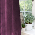 Laden Sie das Bild in den Galerie-Viewer, McAlister Textiles Matt Aubergine Purple Velvet Curtains Tailored Curtains