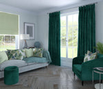 Laden Sie das Bild in den Galerie-Viewer, McAlister Textiles Matt Emerald Velvet Curtains Tailored Curtains