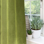 Laden Sie das Bild in den Galerie-Viewer, McAlister Textiles Matt Lime Green Velvet Curtains Tailored Curtains