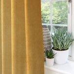 Laden Sie das Bild in den Galerie-Viewer, McAlister Textiles Matt Ochre Yellow Velvet Curtains Tailored Curtains