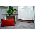 Laden Sie das Bild in den Galerie-Viewer, McAlister Textiles Matt Rust Red Orange Piped Velvet Cushion Cushions and Covers