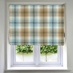 Laden Sie das Bild in den Galerie-Viewer, McAlister Textiles Angus Duck Egg Blue Tartan Roman Blind mws_apo_generated