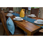 Laden Sie das Bild in den Galerie-Viewer, McAlister Textiles Matt Duck Egg Blue Contrast Piped Velvet Cushion Cushions and Covers