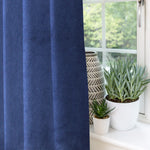 Laden Sie das Bild in den Galerie-Viewer, McAlister Textiles Matt Navy Blue Velvet Curtains Tailored Curtains