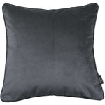 Laden Sie das Bild in den Galerie-Viewer, McAlister Textiles Matt Charcoal Grey Contrast Piped Velvet Cushion Cushions and Covers