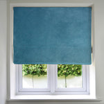 Laden Sie das Bild in den Galerie-Viewer, McAlister Textiles Matt Duck Egg Blue Velvet Roman Blind Roman Blinds