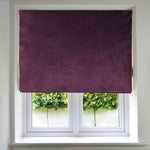 Laden Sie das Bild in den Galerie-Viewer, McAlister Textiles Matt Aubergine Purple Velvet Roman Blind Roman Blinds