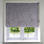 Laden Sie das Bild in den Galerie-Viewer, McAlister Textiles Matt Soft Silver Velvet Roman Blind Roman Blinds