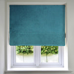 Laden Sie das Bild in den Galerie-Viewer, McAlister Textiles Matt Blue Teal Velvet Roman Blind mws_apo_generated