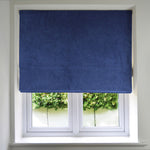 Laden Sie das Bild in den Galerie-Viewer, McAlister Textiles Matt Navy Blue Velvet Roman Blind Roman Blinds