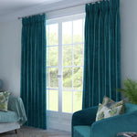 Laden Sie das Bild in den Galerie-Viewer, McAlister Textiles Matt Blue Teal Velvet Curtains mw_product_option_cloned 
