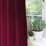 Laden Sie das Bild in den Galerie-Viewer, McAlister Textiles Matt Wine Red Velvet Curtains Tailored Curtains 
