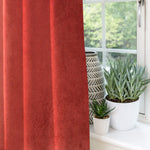 Laden Sie das Bild in den Galerie-Viewer, McAlister Textiles Matt Rust Red Orange Velvet Curtains Tailored Curtains 
