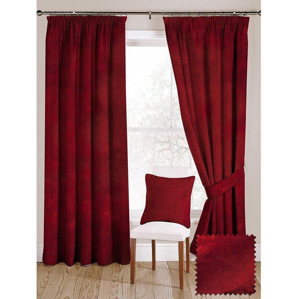 McAlister Textiles Wine Red Crushed Velvet Curtains mws_apo_generated 