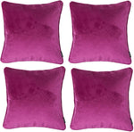 Laden Sie das Bild in den Galerie-Viewer, McAlister Textiles Matt Fuchsia Pink Velvet 43cm x 43cm Piped Cushion Sets Cushions and Covers 
