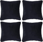 Laden Sie das Bild in den Galerie-Viewer, McAlister Textiles Matt Black Velvet 43cm x 43cm Piped Cushion Sets Cushions and Covers 
