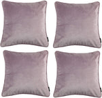 Laden Sie das Bild in den Galerie-Viewer, McAlister Textiles Matt Lilac Purple Velvet 43cm x 43cm Piped Cushion Sets Cushions and Covers 
