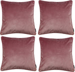 Laden Sie das Bild in den Galerie-Viewer, McAlister Textiles Matt Blush Pink Velvet 43cm x 43cm Piped Cushion Sets Cushions and Covers 
