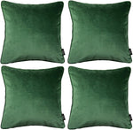 Laden Sie das Bild in den Galerie-Viewer, McAlister Textiles Matt Moss Green Velvet 43cm x 43cm Piped Cushion Sets Cushions and Covers 
