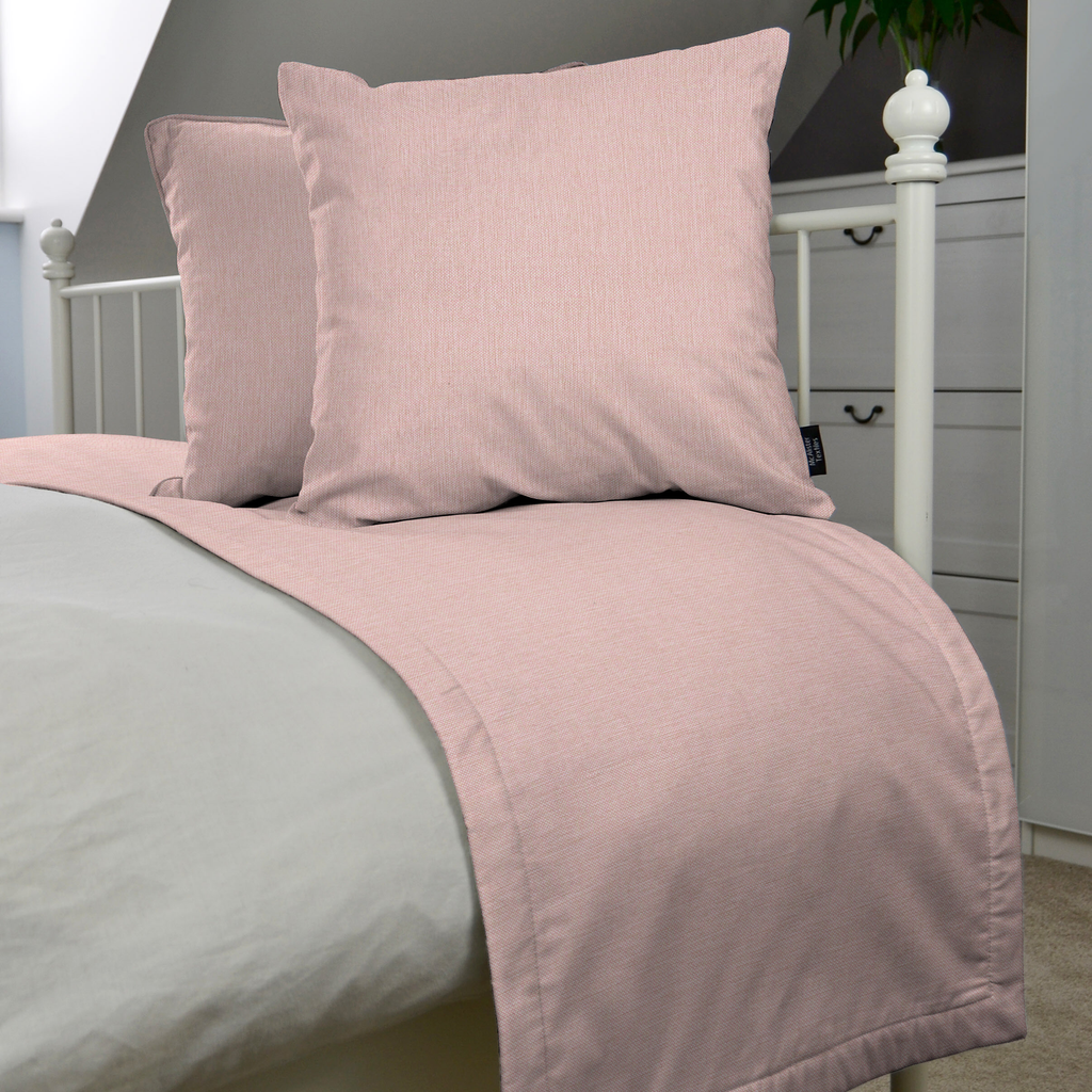 McAlister Textiles Albany Blush Pink Bed Runners Throws and Runners 