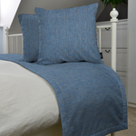 Laden Sie das Bild in den Galerie-Viewer, McAlister Textiles Capri Mid Blue Bed Runners Throws and Runners 
