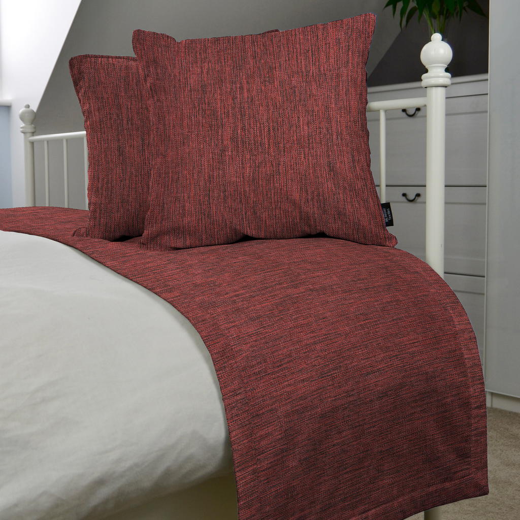 McAlister Textiles Capri Red Bed Runners Throws and Runners 