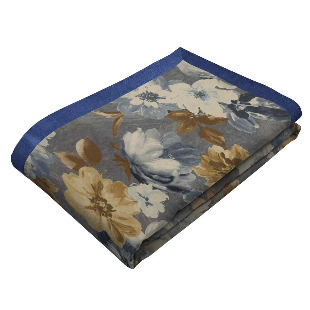 McAlister Textiles Camilla Navy, Grey and Ochre Throw Blankets & Runners Throws and Runners 