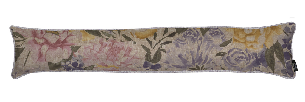 McAlister Textiles Blooma Purple, Pink and Ochre Floral Draught Excluder Draught Excluders 