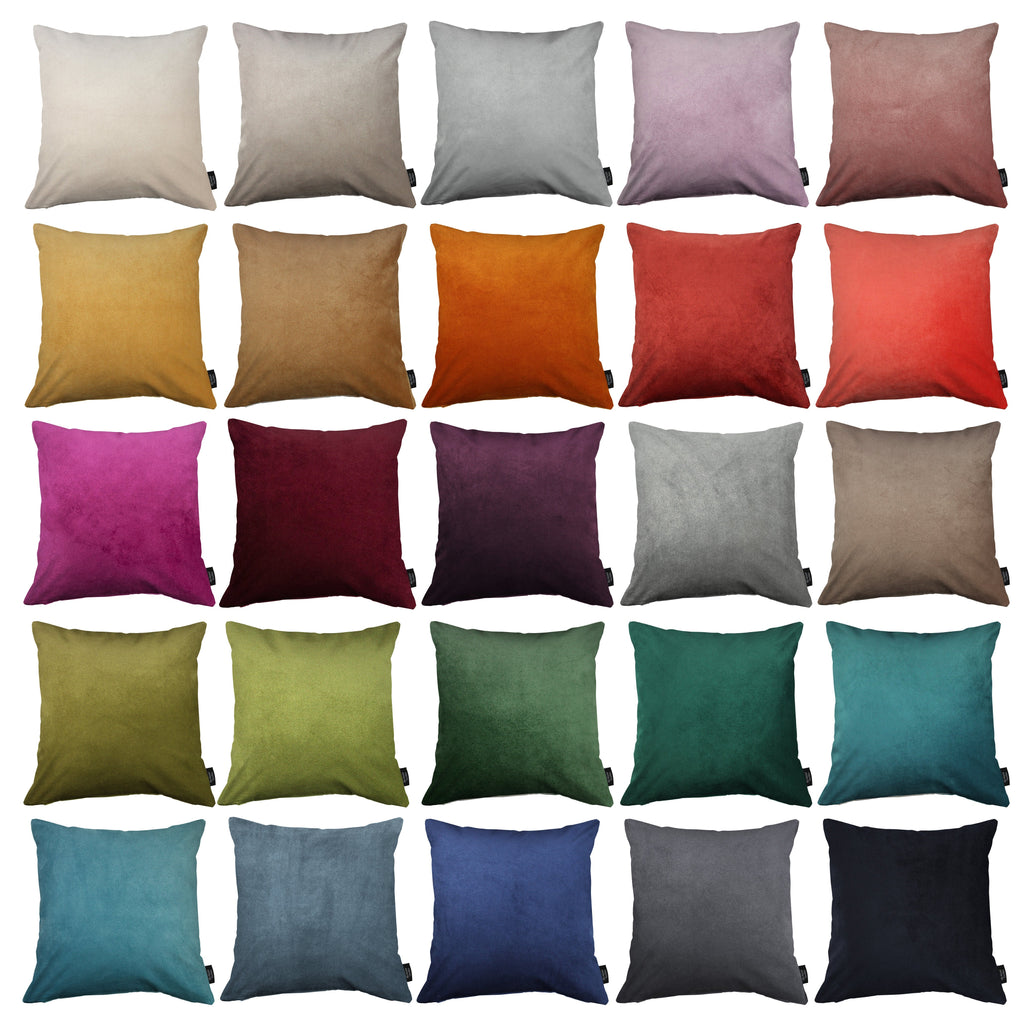 McAlister Textiles Matt Caramel Velvet Modern Look Plain Cushion Cushions and Covers 