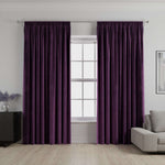 Laden Sie das Bild in den Galerie-Viewer, McAlister Textiles Matt Aubergine Purple Velvet Curtains mw_product_option_cloned 
