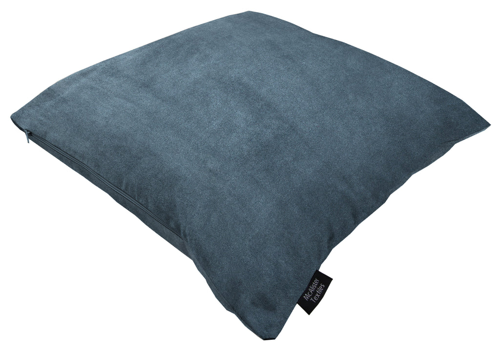 McAlister Textiles Matt Petrol Blue Velvet Modern Look Plain Cushion Cushions and Covers 