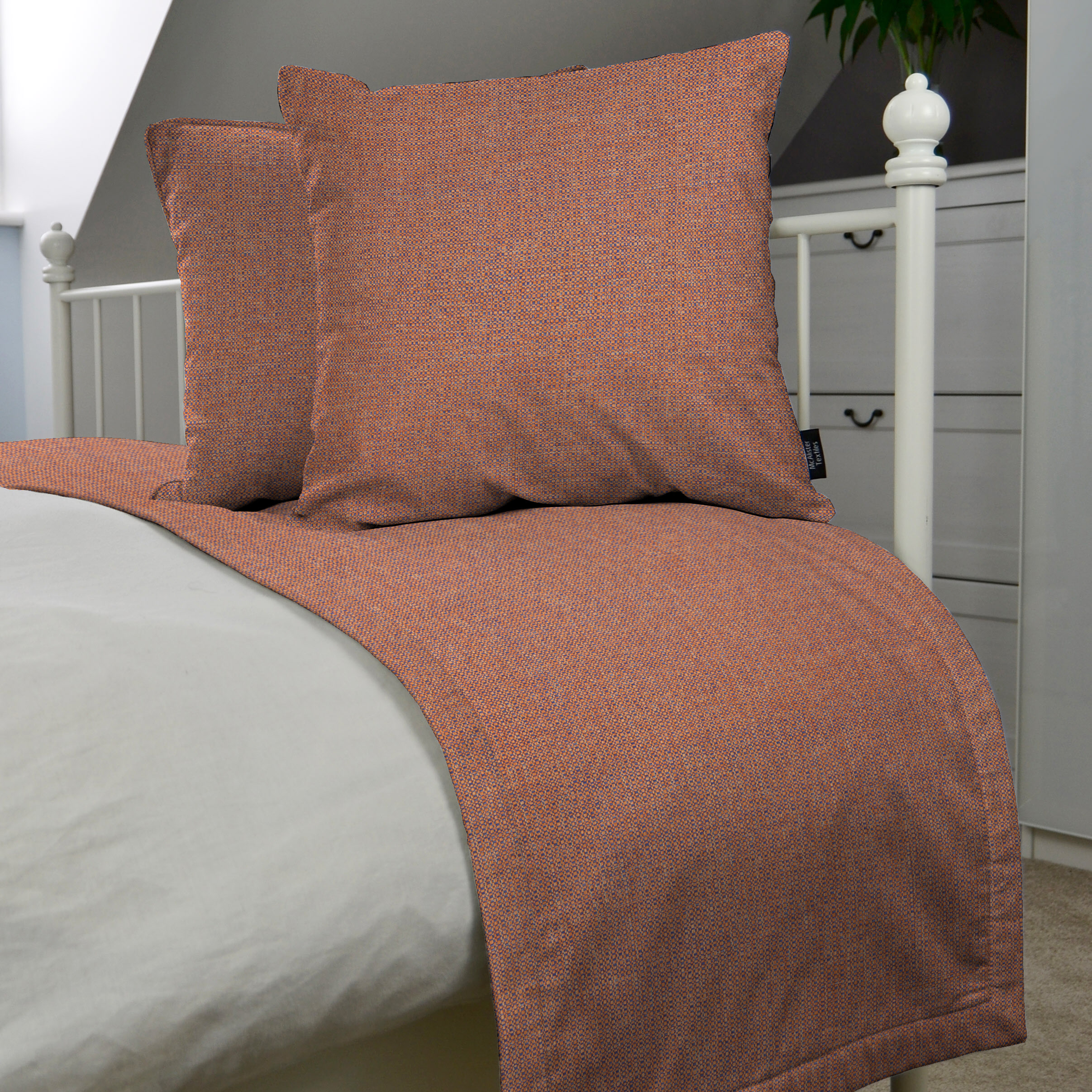 McAlister Textiles Roma Terracotta Bed Runners Throws and Runners 