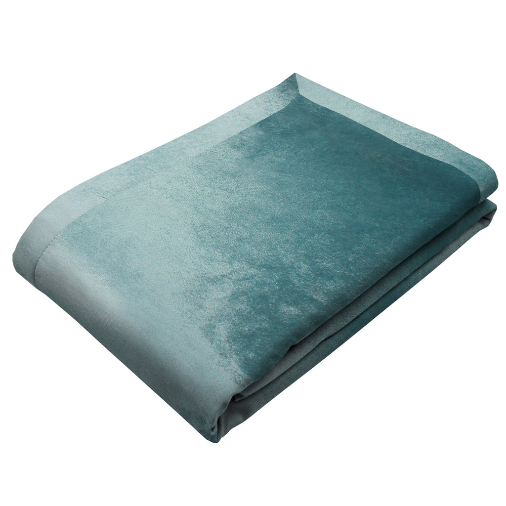 McAlister Textiles Duck Egg Blue Crushed Velvet Throws & Runners Throws and Runners 