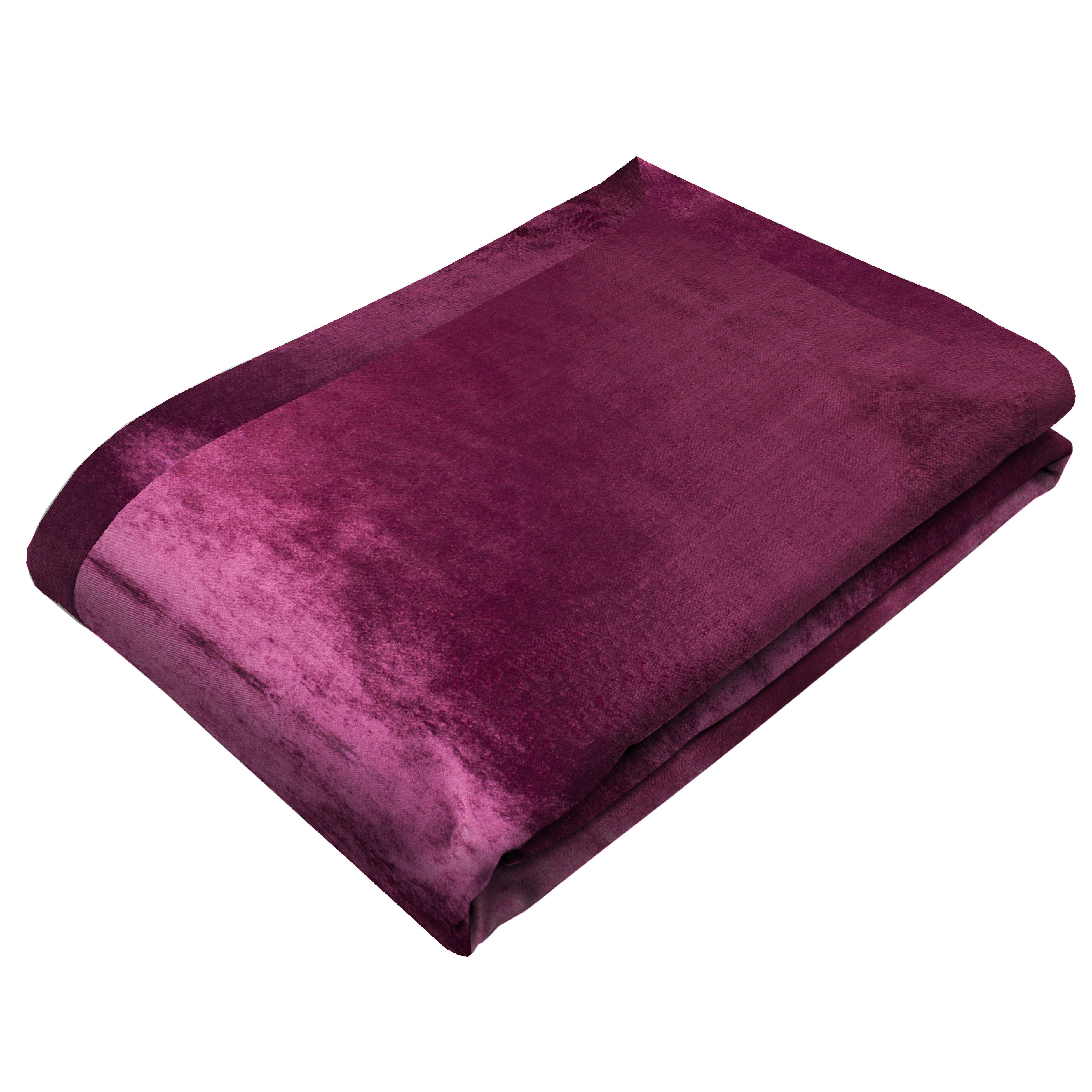 McAlister Textiles Fuchsia Pink Crushed Velvet Throws & Runners Throws and Runners 