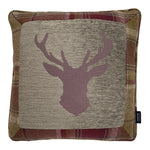 Laden Sie das Bild in den Galerie-Viewer, McAlister Textiles Stag Purple + Green Tartan Cushion Cushions and Covers Cover Only 

