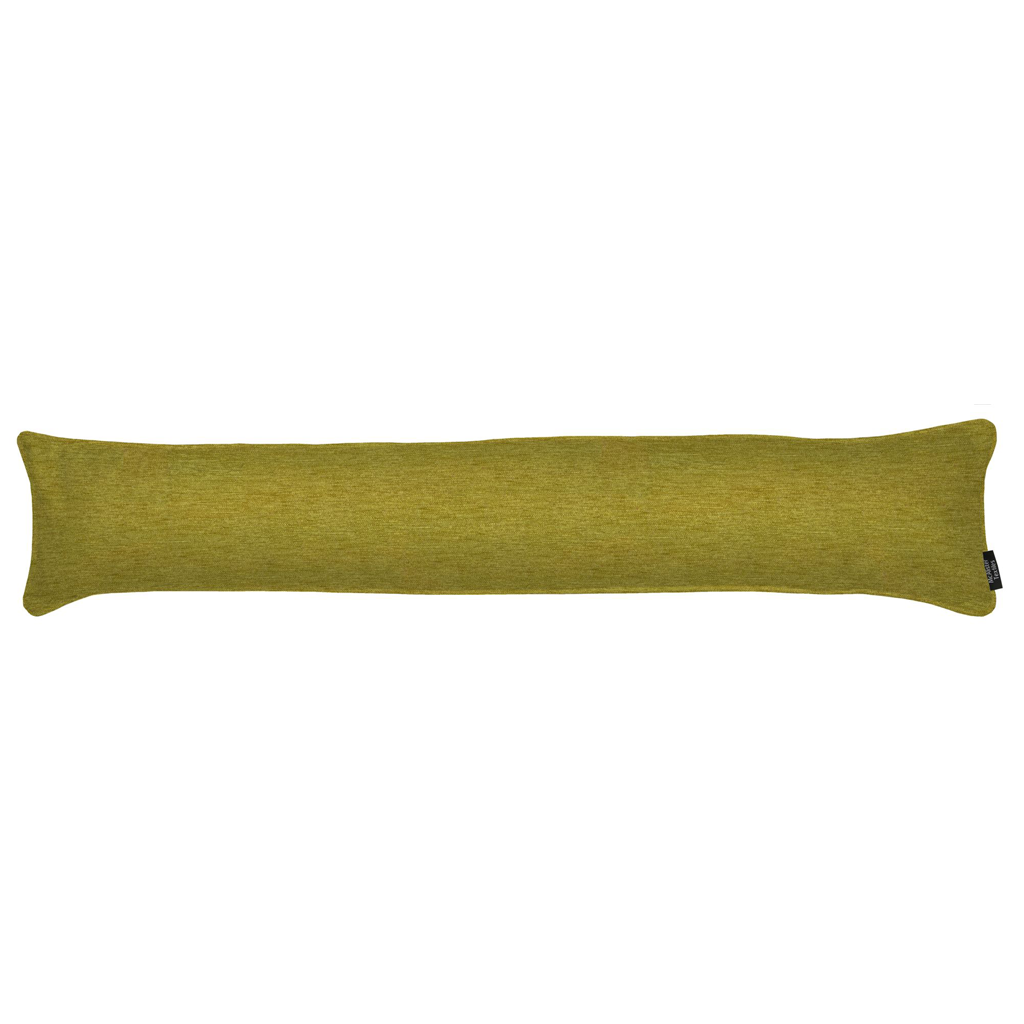 McAlister Textiles Plain Chenille Lime Green draught excluder Draught Excluders 