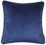 Laden Sie das Bild in den Galerie-Viewer, McAlister Textiles Matt Navy Blue Velvet 43cm x 43cm Piped Cushion Sets Cushions and Covers 
