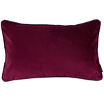 Laden Sie das Bild in den Galerie-Viewer, McAlister Textiles Matt Wine Red Contrast Piped Velvet Cushion Cushions and Covers 
