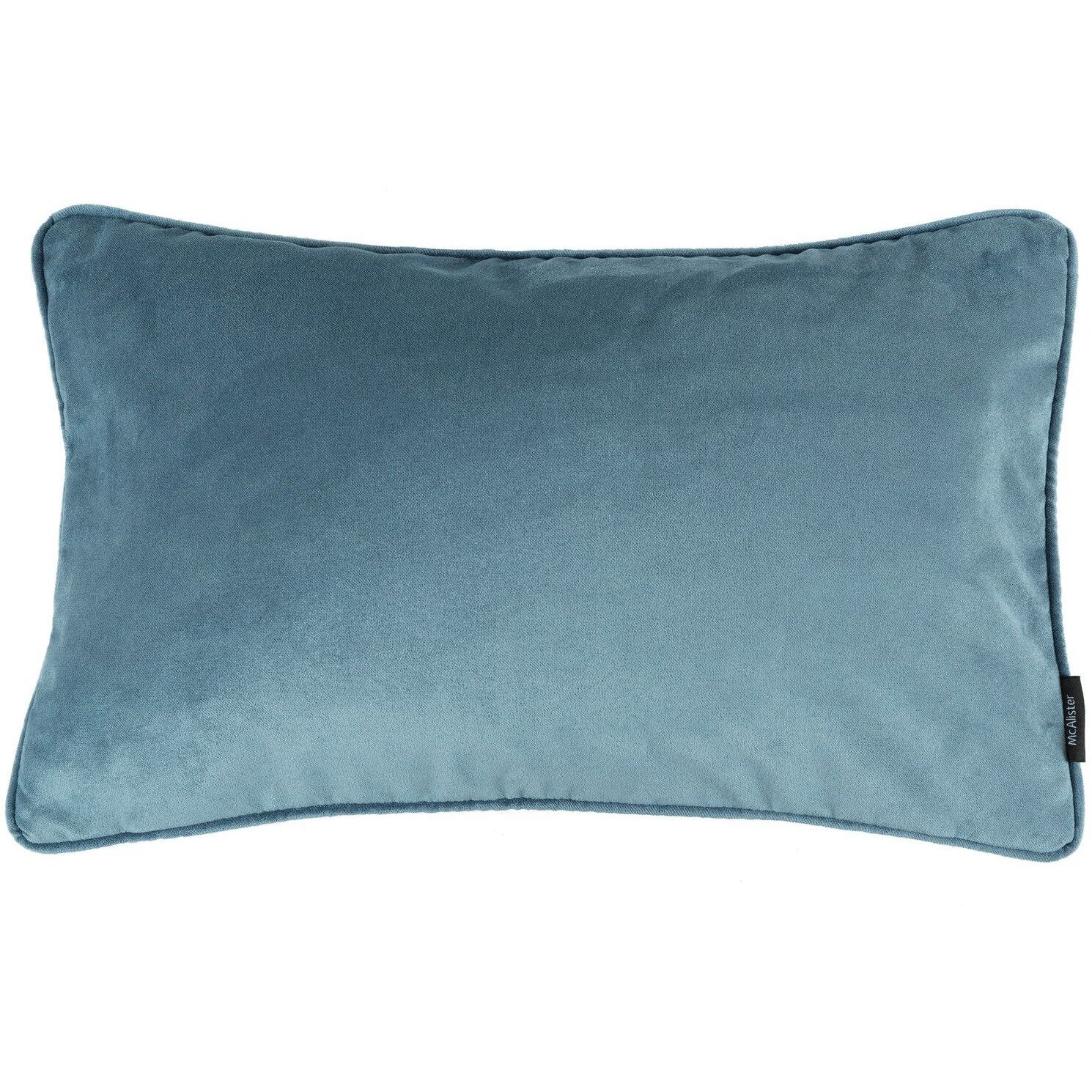 McAlister Textiles Matt Petrol Blue Piped Velvet Cushion Cushions and Covers 