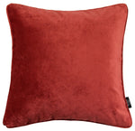 Laden Sie das Bild in den Galerie-Viewer, McAlister Textiles Matt Rust Red Orange Velvet 43cm x 43cm Piped Cushion Sets Cushions and Covers 
