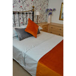 Laden Sie das Bild in den Galerie-Viewer, McAlister Textiles Matt Burnt Orange Piped Velvet Cushion Cushions and Covers 
