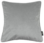 Laden Sie das Bild in den Galerie-Viewer, McAlister Textiles Matt Dove Grey Velvet 43cm x 43cm Piped Cushion Sets Cushions and Covers 
