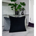 Laden Sie das Bild in den Galerie-Viewer, McAlister Textiles Matt Black Piped Velvet Cushion Cushions and Covers 
