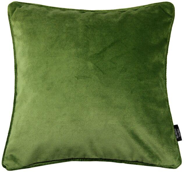 McAlister Textiles Matt Fern Green Velvet 43cm x 43cm Piped Cushion Sets Cushions and Covers 