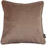 Laden Sie das Bild in den Galerie-Viewer, McAlister Textiles Matt Mocha Brown Velvet 43cm x 43cm Piped Cushion Sets Cushions and Covers 
