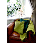 Laden Sie das Bild in den Galerie-Viewer, McAlister Textiles Matt Lime Green Piped Velvet Cushion Cushions and Covers 
