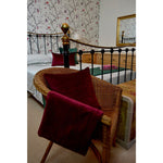 Laden Sie das Bild in den Galerie-Viewer, McAlister Textiles Matt Wine Red Contrast Piped Velvet Cushion Cushions and Covers 
