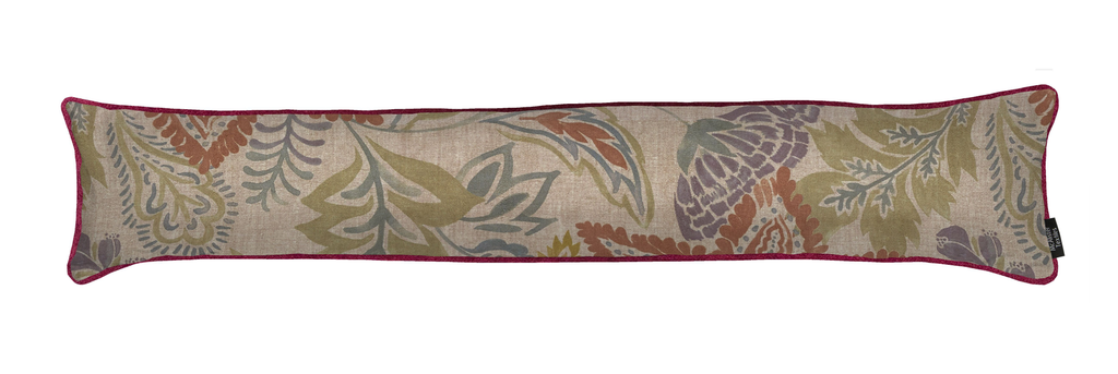 McAlister Textiles Florista Terracotta, Sage Green and Blue Floral Draught Excluder Draught Excluders 