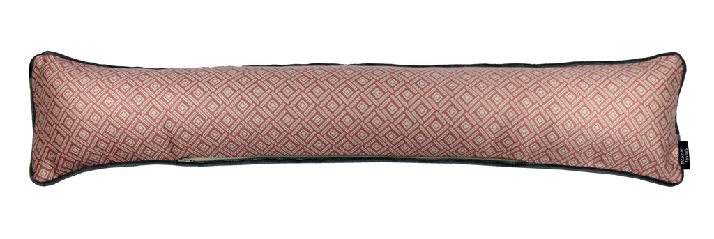 McAlister Textiles Elva Geometric Blush Pink Draught Excluder Draught Excluders 
