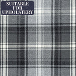 Laden Sie das Bild in den Galerie-Viewer, McAlister Textiles Angus Charcoal Grey Tartan Check Curtain Fabric Fabrics 1 Metre 
